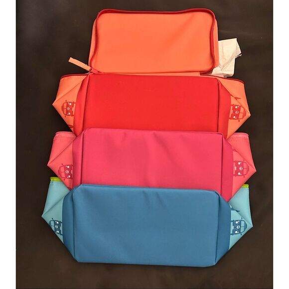 Trader Joe's Day Mini Insulated Tote Bag Bundle Of 3 - Peach & Teals & Pinks - Picture 4 of 4